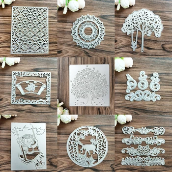 Decorativo Padrão |Árvores de Corte de Metal Morre Para DIY Scrapbooking Cartão de Fazer Decorativa de Metal cortante Decoração